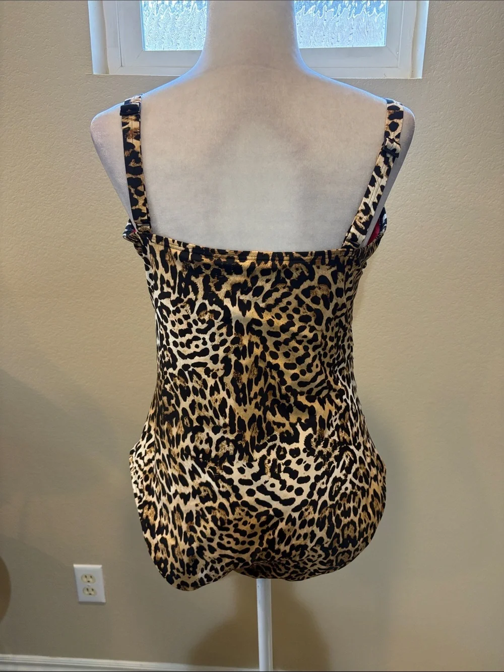 Dkny Leopard Print One-Piece Swimsuit — Brown and Black-Size XXL - Picture 5 of 13